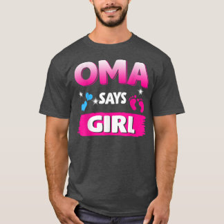 Gender Reveal Oma氏が言うGirl Matching FamilyベビーP Tシャツ