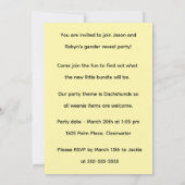 GENDER REVEAL PARTY 招待状 (裏面)