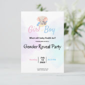 Gender Reveal Party & Baby Shower Invitation 招待状 (スタンド正面)