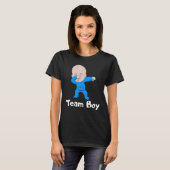 Gender Reveal Party Team Boy Dabbing Baby Tシャツ (正面フル)