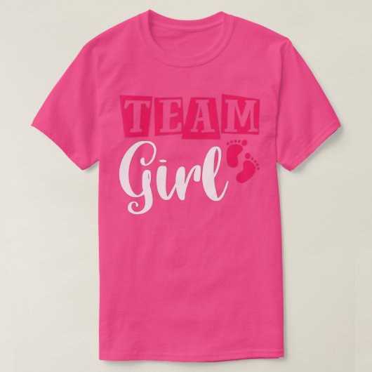 Gender Reveal Party Team Girl (8)  Tシャツ (デザイン正面)