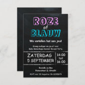 Gender Reveal Party uitnodiging 招待状 (正面/裏面)