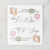 Gender Reveal Photo Share Folded table card プレイスカード (外部開封)