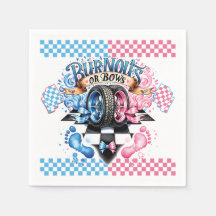 Gender Reveal Pink and Blue Bows and Tires