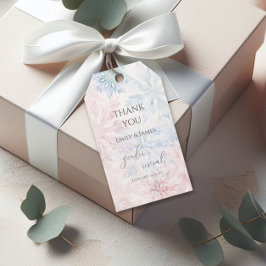 Gender Reveal Pink Blue Snowflake Thank You ギフトタグ