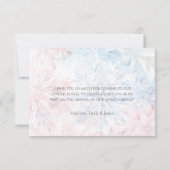 Gender Reveal Pink Blue Snowflake Thank You サンキューカード (裏面)