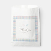 Gender Reveal Pink Blue Teddy Bear Favor Bags フェイバーバッグ (正面)