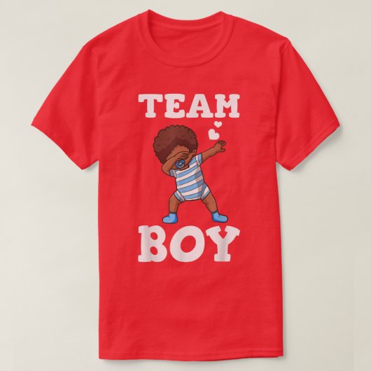 Gender Reveal Team Boy Dabbing Tシャツ (デザイン正面)