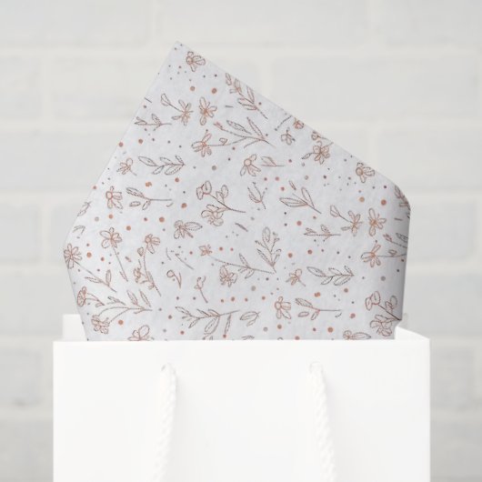 Gender Reveal Tissue Paper - Boho Floral 薄葉紙 (ギフトバッグ)