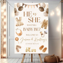 Gender Reveal Welcome Sign Boho Gender Reveal Part