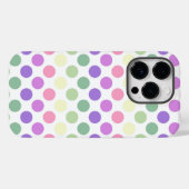 Genderfaeはっきりしたプライドフラグの色の水玉模様 Case-Mate iPhoneケース (裏面 (横))