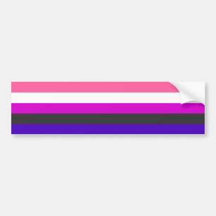 Genderfluidの旗 バンパーステッカー