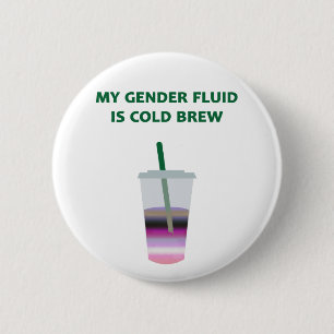 Genderfluidの風邪の醸造物 缶バッジ