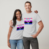 Genderfluidフラグのトランス記号 Tシャツ (ユニセックス)