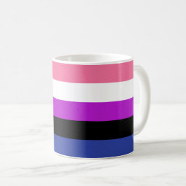 Genderfluidフラグのマグ コーヒーマグカップ