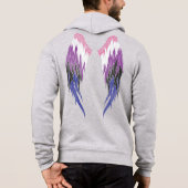 Genderfluidフラグ – エンジェルウィングス パーカ (裏面)