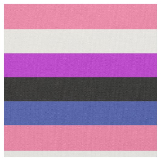 Genderfluidフラッグ生地 ファブリック (クローズアップ)