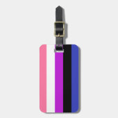 Genderfluidフラパーソナライズされたグ ラゲッジタグ (正面縦)