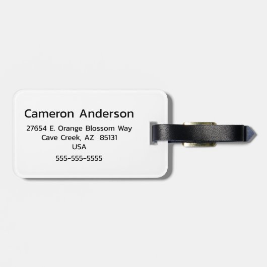 Genderfluidフラパーソナライズされたグ ラゲッジタグ (裏面横)