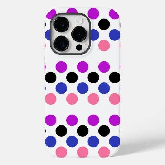 Genderfluidプライドフラグカラー水玉模様 Case-Mate iPhoneケース (裏面)