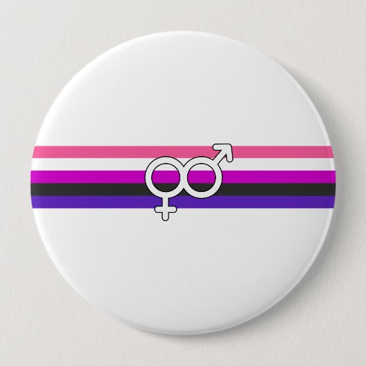Genderfluidプライドフラグ 缶バッジ (正面)