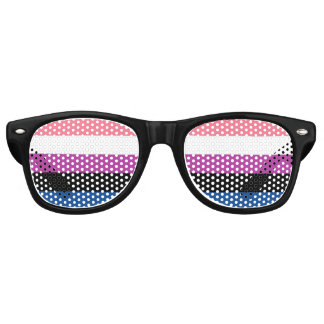 Genderfluidプライドフラッグサングラス レトロサングラス
