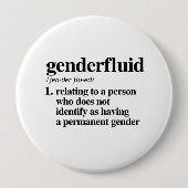 Genderfluid定義-定義されたLGBTQの言葉- 缶バッジ (正面)