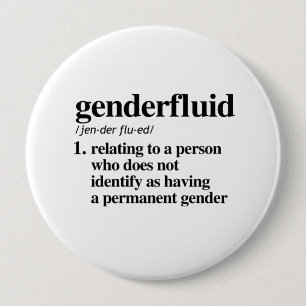 Genderfluid定義-定義されたLGBTQの言葉- 缶バッジ