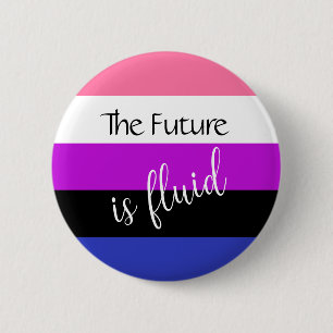 Genderfluid未来は流体文字カスタムボタン 缶バッジ