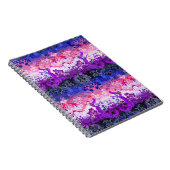 Genderfluid Dragon Damask - Genderfluidプライドフラグ ノートブック (右側)