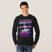 Genderfluid Equality Is Not Rocket Science Moon As Tシャツ (正面フル)