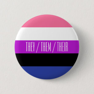 Genderfluid flag代名詞ボタン 缶バッジ