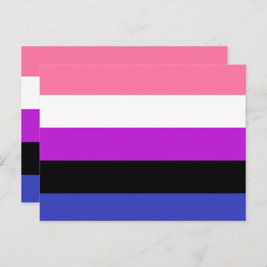 Genderfluid Flag ポストカード (正面/裏面)
