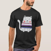 Genderfluid Flag LGBTQ Cats Pride Cat Tシャツ (正面)