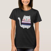 Genderfluid Flag LGBTQ Cats Pride Cat Tシャツ (正面)