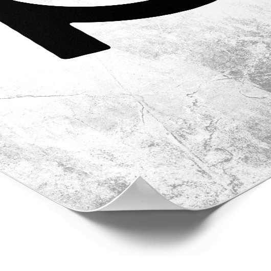 Genderfluid Gender Symbol ポスター (角)