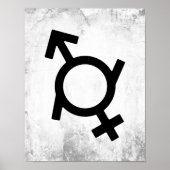 Genderfluid Gender Symbol ポスター (正面)