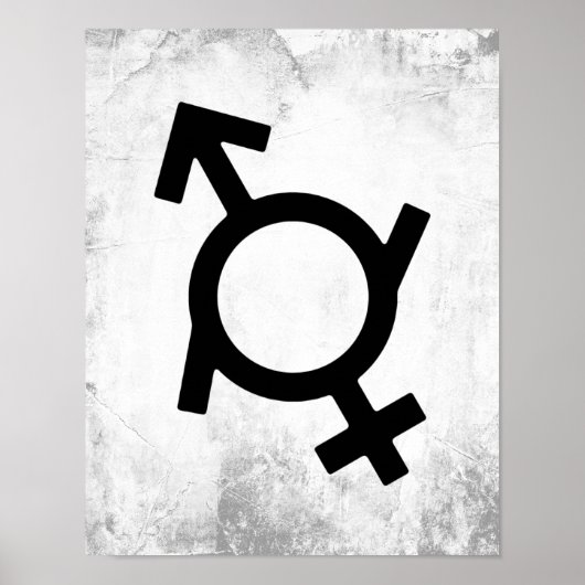 Genderfluid Gender Symbol ポスター (正面)