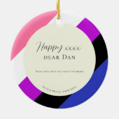 Genderfluid genderqueerプライドギフトオーナメント セラミックオーナメント (裏面)