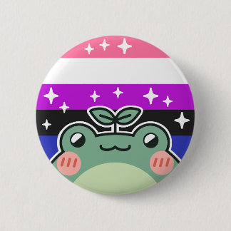 Genderfluid LGBTプライドフラッグ 缶バッジ