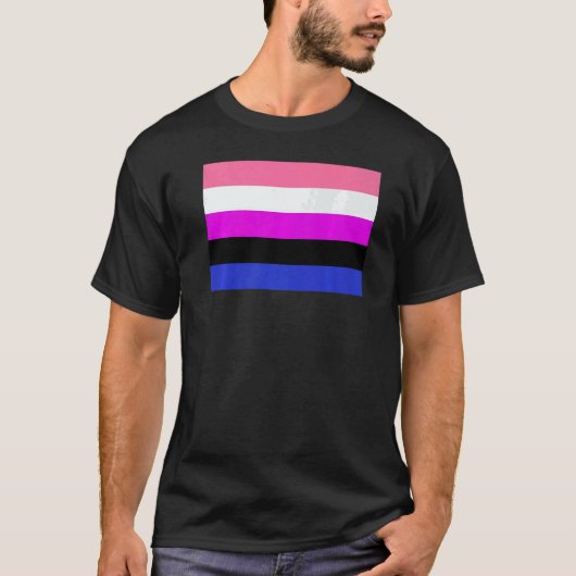 Genderfluid Pride Flag national pride Tシャツ (正面)