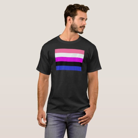 Genderfluid Pride Flag national pride Tシャツ (正面フル)