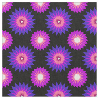 Genderfluidity pride colors /black flower pattern ファブリック
