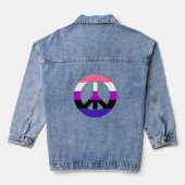 Genderfluidity Pride flag  デニムジャケット (裏面)