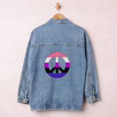 Genderfluidity Pride flag  デニムジャケット (ハンガー)