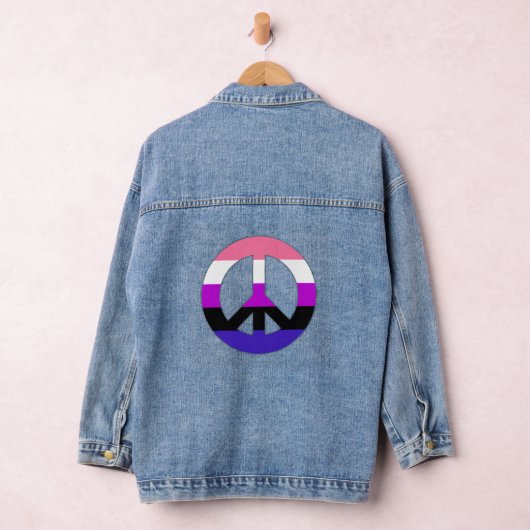 Genderfluidity Pride flag  デニムジャケット (ハンガー)