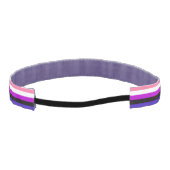 Genderfluidity Pride flag Athletic Headband アスレチックヘッドバンド (裏面)