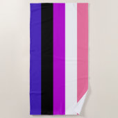 Genderfluidity Pride flag Beach Towel ビーチタオル (正面)