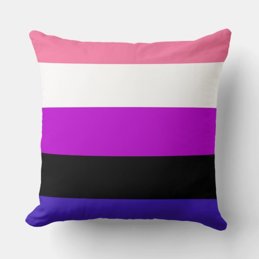Genderfluidity pride flag design クッション (正面)