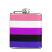 Genderfluidity Pride flag Flask フラスク (正面)